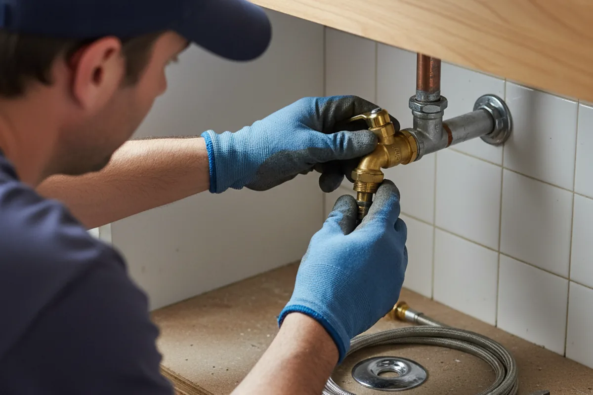 Shutoff valve and fitting work during Emergency Plumbing in Owensville